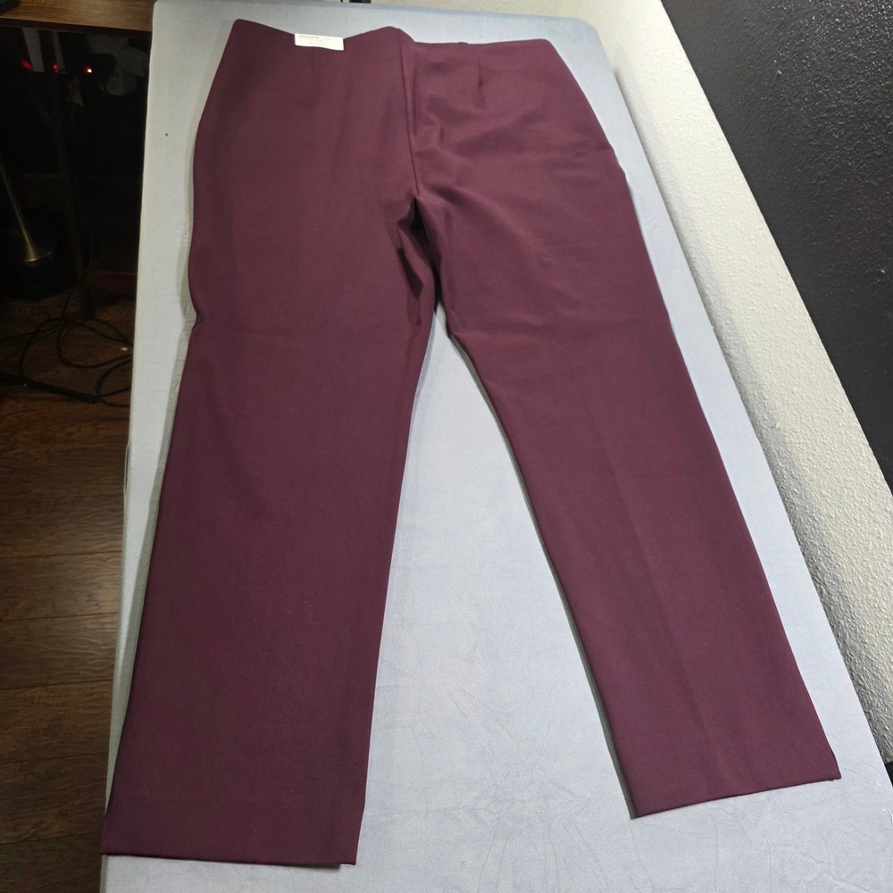 Chicos So Slimming 360 Juliet Ankle Pant Deep Raisin Burgundy 2.5R US‎ 14 NEW - Picture 4 of 13